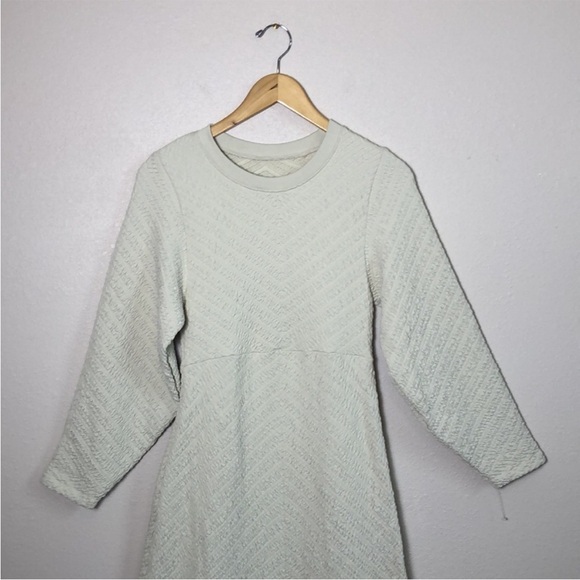 New‎ FREE PEOPLE Gabby Seamless Long Sleeve Midi Dress Wet Plaster Quilted M/L - Picture 13 of 15